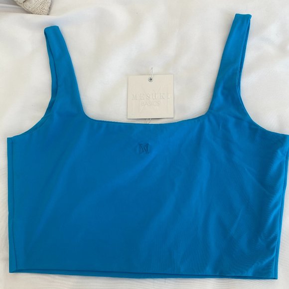 Meshki Basics - Sara Square Neck Crop Top - Picture 2 of 3